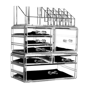 Factory Wholesale drawer portable acrylic cosmetics organizer storage box cabinet