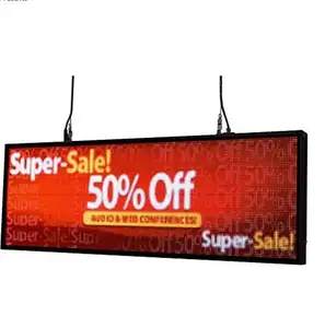 Panneau LED polychrome P5 39 "x 14" pour affichage des Messages du magasin, publicités de conception gratuites