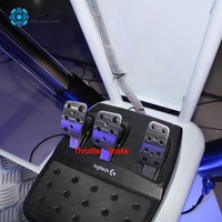 Simulador de Carreras de Coches Logitech G29 de 6 Ejes, Simulador de Conducción de Coches con Pantalla de 3 Pantallas, Cabina de Simulación de Carreras, Juegos de Realidad Virtual