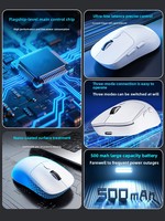 [Approvisionnement direct transfrontalier] Souris de jeu ergonomique sans fil et filaire pour bureau, triple mode, suivi photoélectrique, rechargeable