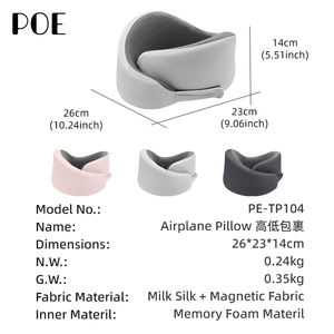 Oreiller de <span class=keywords><strong>voyage</strong></span> ergonomique en mousse à mémoire de forme rafraîchissante en forme de U avec logo personnalisé pour <span class=keywords><strong>avion</strong></span> et voiture – Confort portable au quotidien - Product Image 5