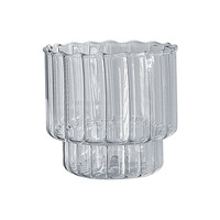 Beeman rétro rayures verticales tasse en verre résistant à la chaleur tasse à café pour glace café boisson tasse à eau pour verres en verre froid