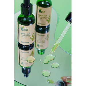 Botella cuentagotas de vidrio para suero facial, 100ml, suero líquido verde transparente, esencia de Aloe Vera, fórmula de rápida absorción para uso doméstico - Product Image 5