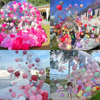 Maison à bulles dôme clair cour extérieure étanche Transparent gonflable bulle hôtel tente chambre avec Tunnel de 2m pour la fête de mariage