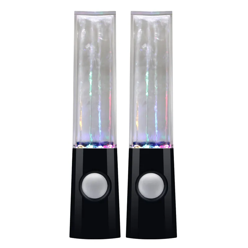 Top 2PCS Dancing Water Music Fountain Light bluetooth LED Light Speakers for PC Laptop for Phone Portable Desk Stereo Speaker