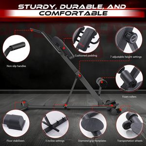 ZYFIT Banc de musculation pour l'extension du dos, banc avec réglage double de l'angle et de la hauteur, banc d'exercice pour le dos pour la salle de sport à domicile - Product Image 5