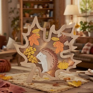 Gran oferta, artesanías creativas de madera, adorno para el hogar brillante, nueva decoración de madera, decoraciones de ardilla y calabaza - Product Image 5