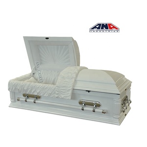 Precio barato ANA 54 pulgadas sólido madera de álamo blanco cubierta de vidrio de <span class=keywords><strong>los</strong></span> niños del bebé de ataúd - Product Image 1