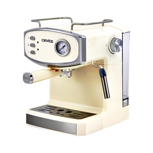 Machine à expresso électrique intelligente 20 bars, beige, semi-automatique, fonction de chauffe rapide, plastique pour hôtel - Product Image 1