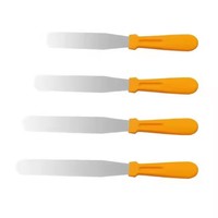 Grattoir à glaçage en acier inoxydable avec poignée en plastique marbrée Spatule de cuisson pour gâteau plus lisse pour la pâtisserie