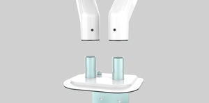 Support double moniteur Ergofirst en aluminium et acier blanc, réglable, à ressort, pour bureau/mur, pivotant, support VESA, montage pour ordinateur, 17-27 pouces - Product Image 4