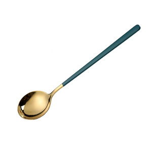 Cuillère à soupe à tête ronde et long manche DFC0306 19cm 20cm 19.5cm, en matériau coloré ou non coloré, autres - Product Image 2