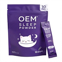 Mélange de poudre pour boisson somnifère, Magnésium, L-Théanine, GABA, Mélatonine (3mg), B6, Soutien pour un sommeil réparateur, Complément alimentaire pour le sommeil