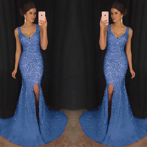 فساتين سهرة أنيقة طويلة مطرزة بالترتر تناسب الحفلات فستان مثير - Product Image 4