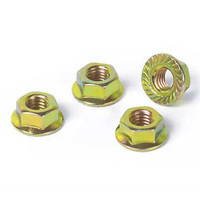 Semua ukuran ASME ANSI baja tahan karat A2 A4 baja karbon berlapis seng kuning 5/16 "mur flensa hex
