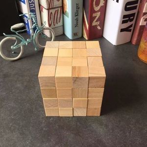 Bloques de cubo artesanales DIY de <span class=keywords><strong>pino</strong></span> cuadrado estilo de diseño Art <span class=keywords><strong>Deco</strong></span> para colgar para decoración de Baby Shower y fabricación de rompecabezas - Product Image 3