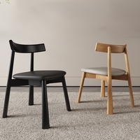 Chaises de Salle à Manger en Bois Massif Nordique, Style Italien Moderne avec Dossiers en Bois Minimalistes, pour Maison & Restaurant Hôtelier, Nouveau Style Chinois