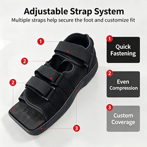 Scarpa Post-Operatoria Professionale con Punta Quadrata, Chiusura in Velcro, Suola in EVA TPR, per Recupero Post-Chirurgico e Ortopedia - Product Image 2