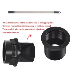 20 ~ 50 mm schwarzer PVC-Anschluss Fischentank-Wasserversorgungsgewinde Gartenabwasserrohr-Anschluss Aquarium Überlaufrohr-Fittings - Product Image 3