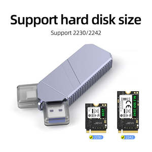 10Gbps Protocolo dual M.2 NVMe SATA SSD Caja USB A C 3,2 8TB HDD Estación de acoplamiento SSD adecuada 4 Bahía - Product Image 5