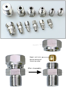 304 Paslanmaz Çelik Yüksük Düz Dövme ve Parlatılmış Boru Bağlantısı M6*1 M8*1 1/8 1/4 1/2 Dişli - Product Image 5