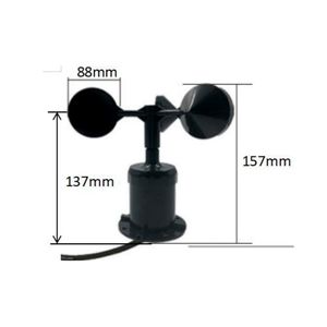 Hilong เซนเซอร์วัดความเร็วลม3ถ้วยทำจากโพลีคาร์บอเนต MET-OF-JXBS-3001-FS สำหรับแหล่งน้ำมันและก๊าซนอกชายฝั่ง - Product Image 2