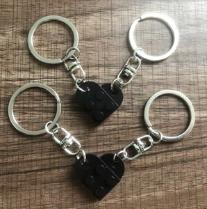 Envío Rápido, 2 Llaveros de Corazón de Ladrillo a Juego para Parejas, Llaveros de Corazón para Mejores Amigos, Sin Níquel, Ecológicos, Regalo, MOQ Bajo - Product Image 3