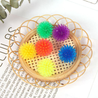 Mini boule de porc-épic Spiky doux Fidget jouet sensoriel pour adolescents adultes boules de haie multicolores jouets classiques balle anti-Stress