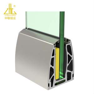 Nouveau Design profil en aluminium rying avec de nombreux moules existants Balustrades de sécurité profil sans cadre verre de serrage de canal en U - Product Image 5