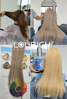 Poudre décolorante pour cheveux bio LOURICH, professionnelle pour usage en salon, éliminateur de couleur sans odeur forte