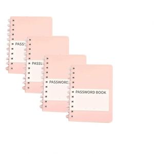 Mini carnet d'adresses promotionnel en cuir A3 à spirale avec 80 feuilles, finition brillante, planificateur de mots de passe pour sites web - Product Image 1