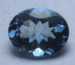 Piedra preciosa Aguamarina Natural Santamaria 1.50Ct Gema suelta de corte ovalado 8x6x4mm - Product Image 3