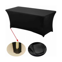 Housse de table extensible en polyester imperméable avec logo imprimé par sublimation, équipement personnalisé pour salon professionnel