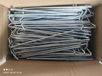 Clous et agrafes en acier galvanisé à tige lisse en forme de U de 15 cm pour le jardinage paysager