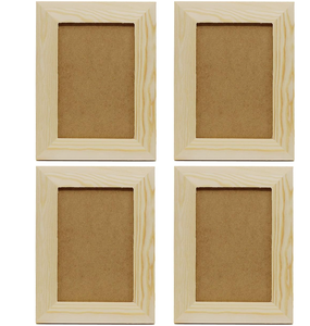 Cadres photo <span class=keywords><strong>créatifs</strong></span> en bois de pin de haute qualité, écologiques, à suspendre au mur, six pièces, autoportants, DIY - Product Image 2