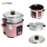 Olla arrocera eléctrica automática de color rosa de 1.8l con calentamiento rápido tradicional de un botón de alta calidad SUNTON