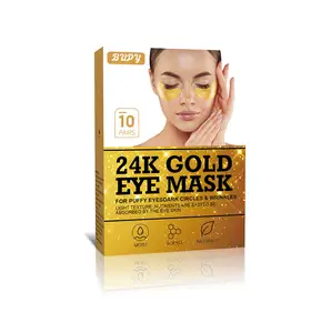 OEM Collagen Sleeping Silk Eye Mask 24K Gold Vitamin C Infused Skin Care Sheet Form Crystal Eye Mask