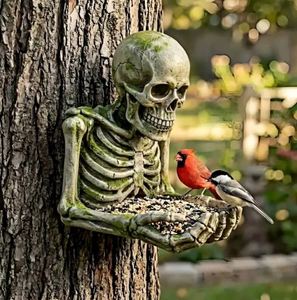 Comedero para Pájaros de Resina Bigfoot, Decoración para Exteriores, Estación Colgante de Hombre Árbol para Jardín, Patio, Escultura Artística de Jardín, Técnica de Fundición - Product Image 3