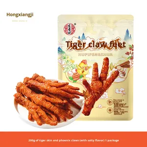 Hongxiangji Vente en gros de pattes de poulet chinoises en collation - Saveur épicée aux cinq parfums, texture moelleuse, prêtes à manger - Product Image 4