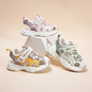 Sandalias para Niños con Protección para el Dedo Gordo del Pie, Sandalias Juveniles con Cierre de Velcro, Antideslizantes, Transpirables, para Niños y Niñas - Product Image 6