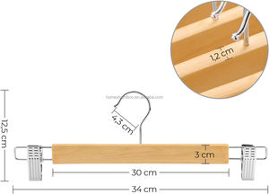 Homex | Logo Customize Pants <strong>Hanger</strong> with <strong>Clips</strong> Cintre Pour Pantalons - Product Image 2