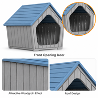 Maison pour chat d'intérieur et d'extérieur, abri pour animaux de compagnie en PP, cachette confortable avec bouton-pression pour chats, petits chiens et animaux, écologique, pliable