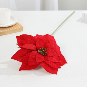 Planta <span class=keywords><strong>Artificial</strong></span> <span class=keywords><strong>de</strong></span> <span class=keywords><strong>Flor</strong></span> <span class=keywords><strong>de</strong></span> <span class=keywords><strong>Pascua</strong></span> en <span class=keywords><strong>Maceta</strong></span> para Decoración <span class=keywords><strong>de</strong></span> Mesa <span class=keywords><strong>de</strong></span> Salón, Arreglos <span class=keywords><strong>de</strong></span> Boda, Navidad - Product Image 5
