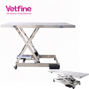 Tavolo Operatorio Veterinario Elettrico Sollevabile in Acciaio Inossidabile per Cliniche Animali - Product Image 1