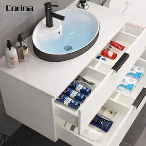 Corina beauty toilettes bianco solido lavabo specchio bagno armadi