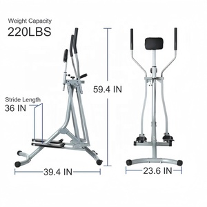 Nouveauté : Elliptique pliable portable pour usage domestique avec écran LCD, cadre en acier, capacité de 400 lb - Product Image 2