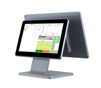 Terminal de paiement électronique intelligent à double écran OEM 15,6 pouces, écran tactile, point de vente, ordinateur POS Windows Android