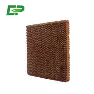 Brown cellulose water evaporative cooling pad for greenhouse cooling system