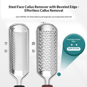Râpe à pieds rectangulaire en acier inoxydable, outil de gommage pour éliminer les peaux mortes et les callosités, lavable - Product Image 4