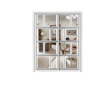 Porte coulissante en alliage d'aluminium, double vitrage, cloison en verre trempé, design moderne intérieur, porte insonorisée - Product Image 1